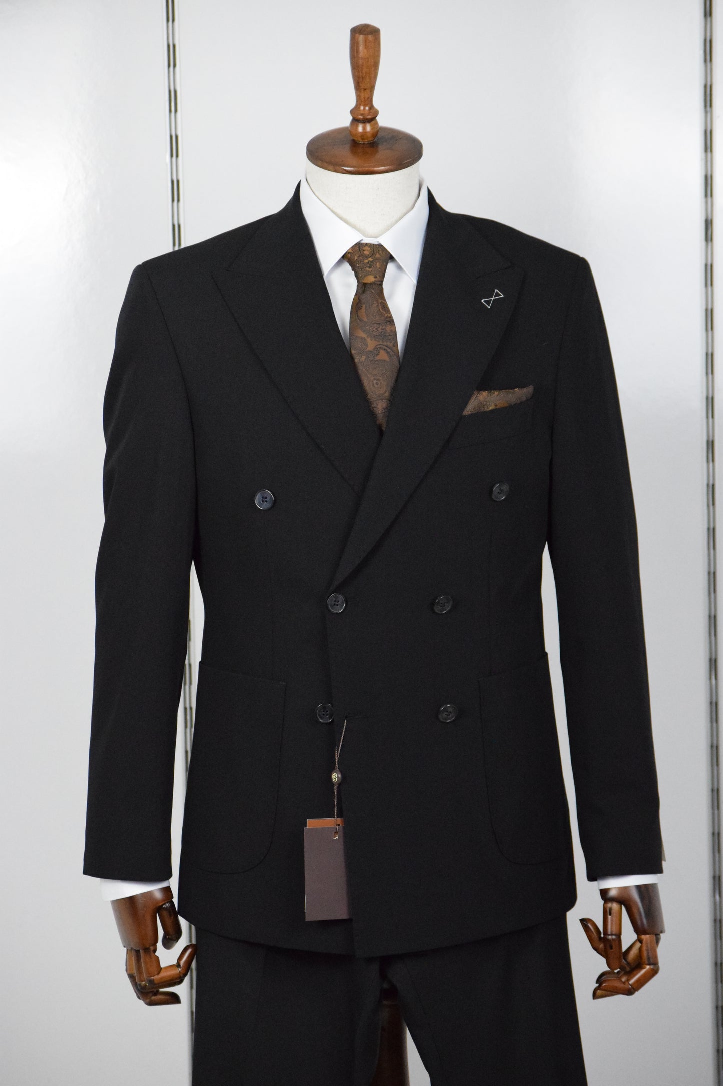 DÜZ KRUVAZE TAKIM ELBİSE - SİYAH