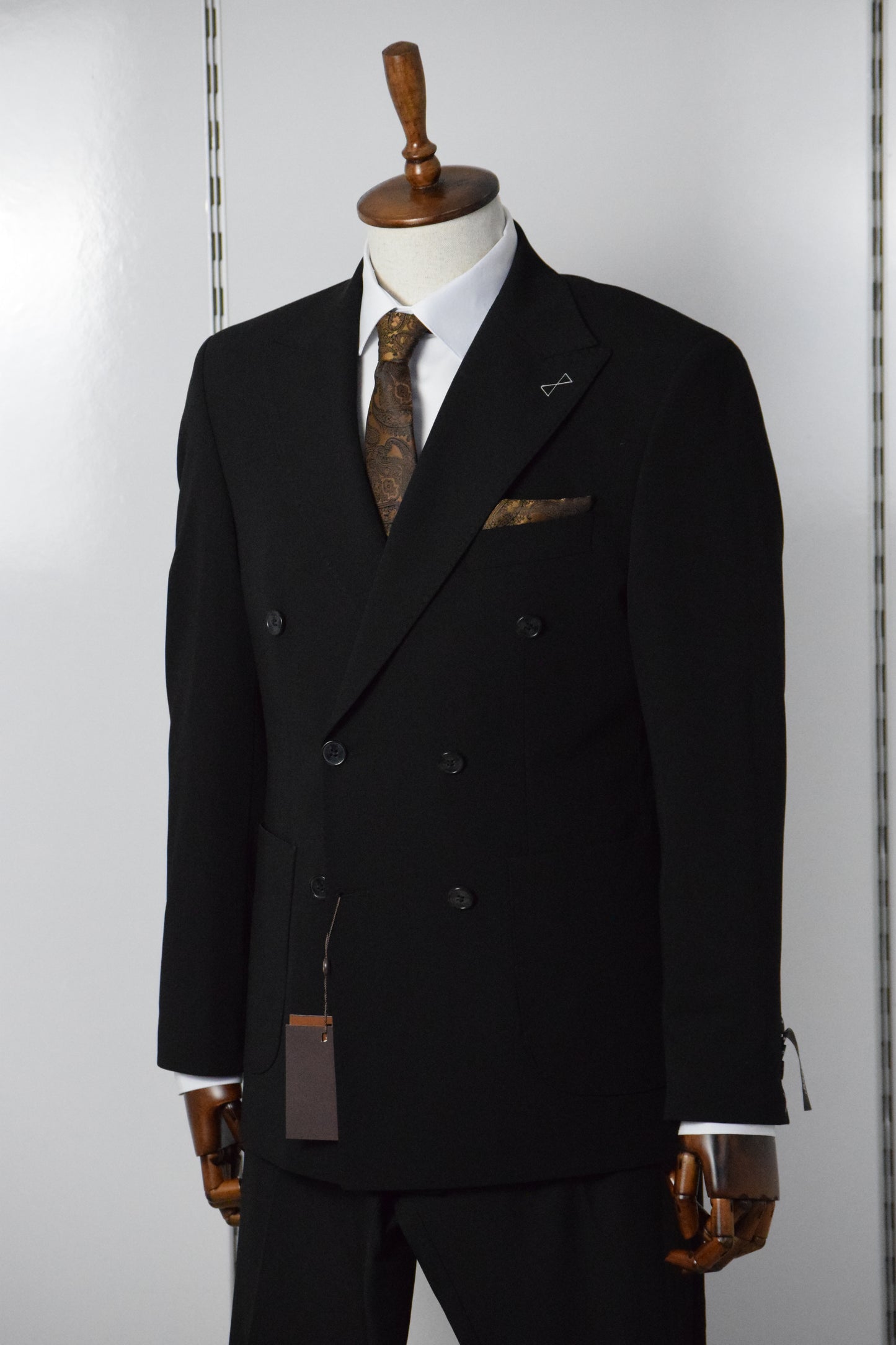 DÜZ KRUVAZE TAKIM ELBİSE - SİYAH