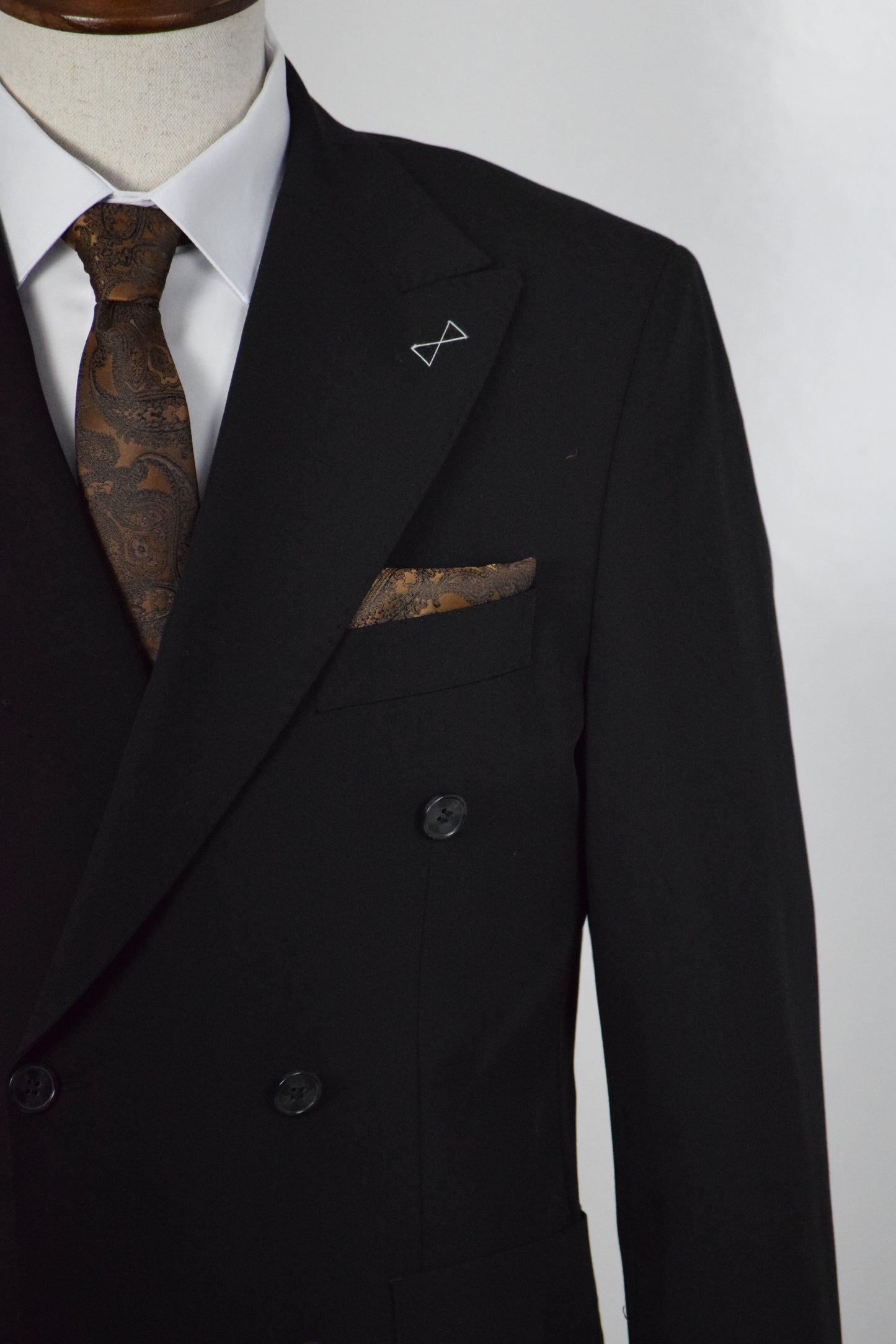 DÜZ KRUVAZE TAKIM ELBİSE - SİYAH