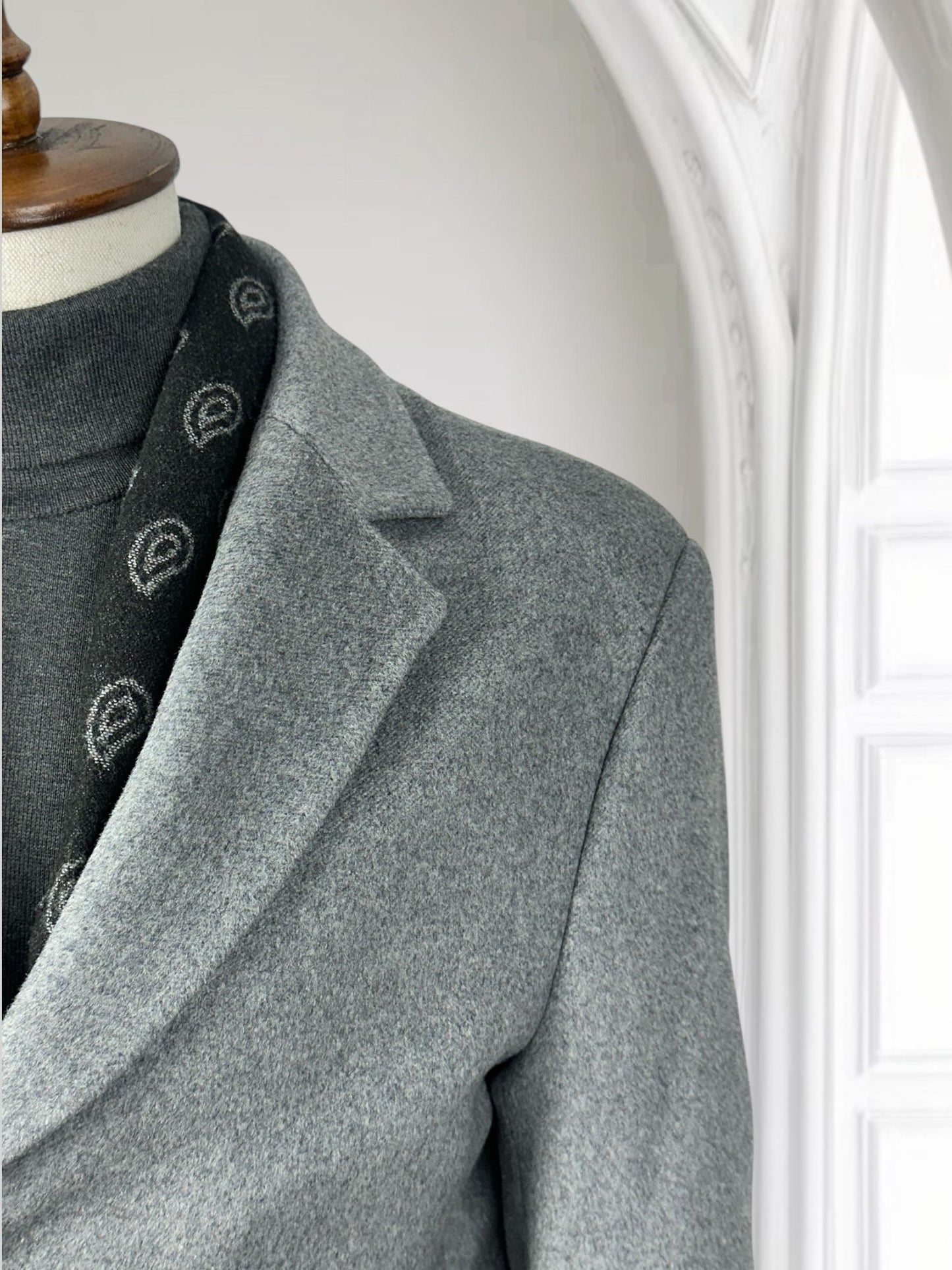 GRİ CEKET YAKA KABAN