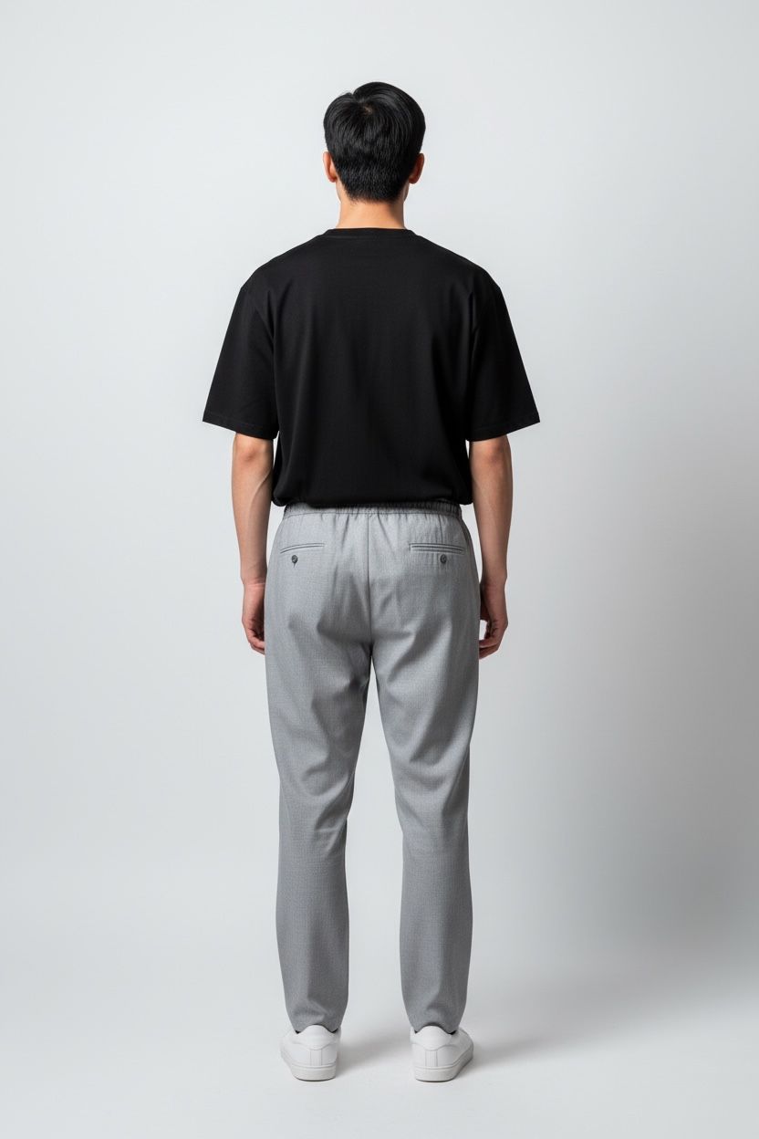 JOGGER KUMAŞ PANTOLON - GRİ