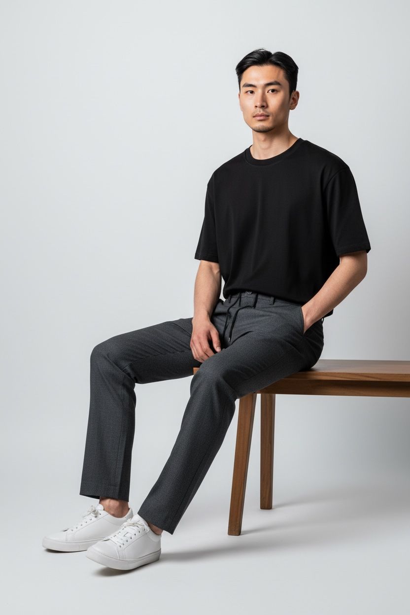 JOGGER KUMAŞ PANTOLON - ANTRASİT