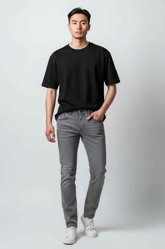JEANS KOT PANTOLON - GRİ