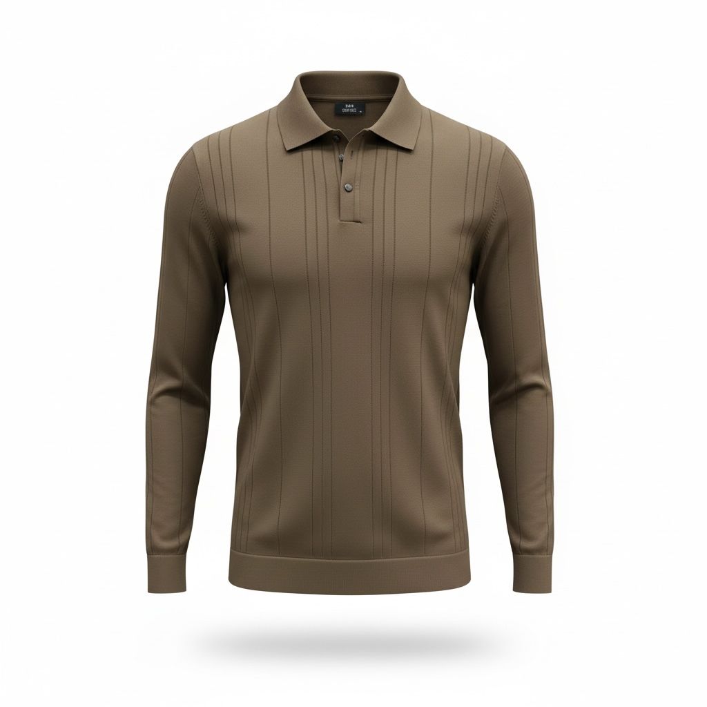 POLO YAKA TRİKO - KAHVE