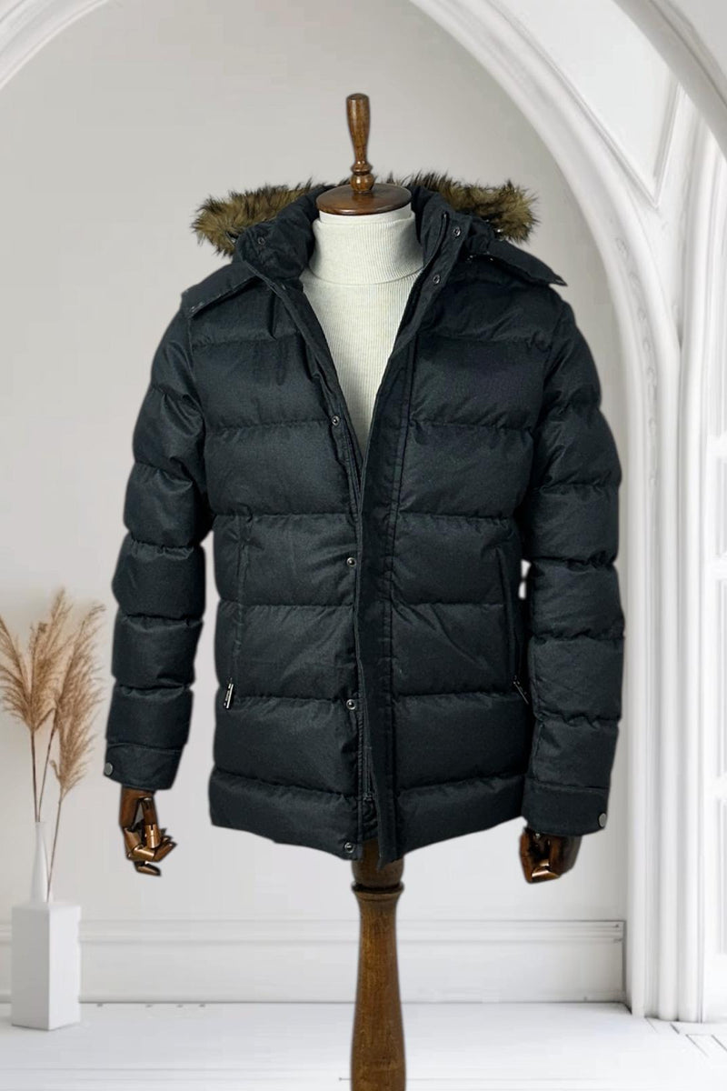 KAPÜŞONLU KÜRKLÜ MONT