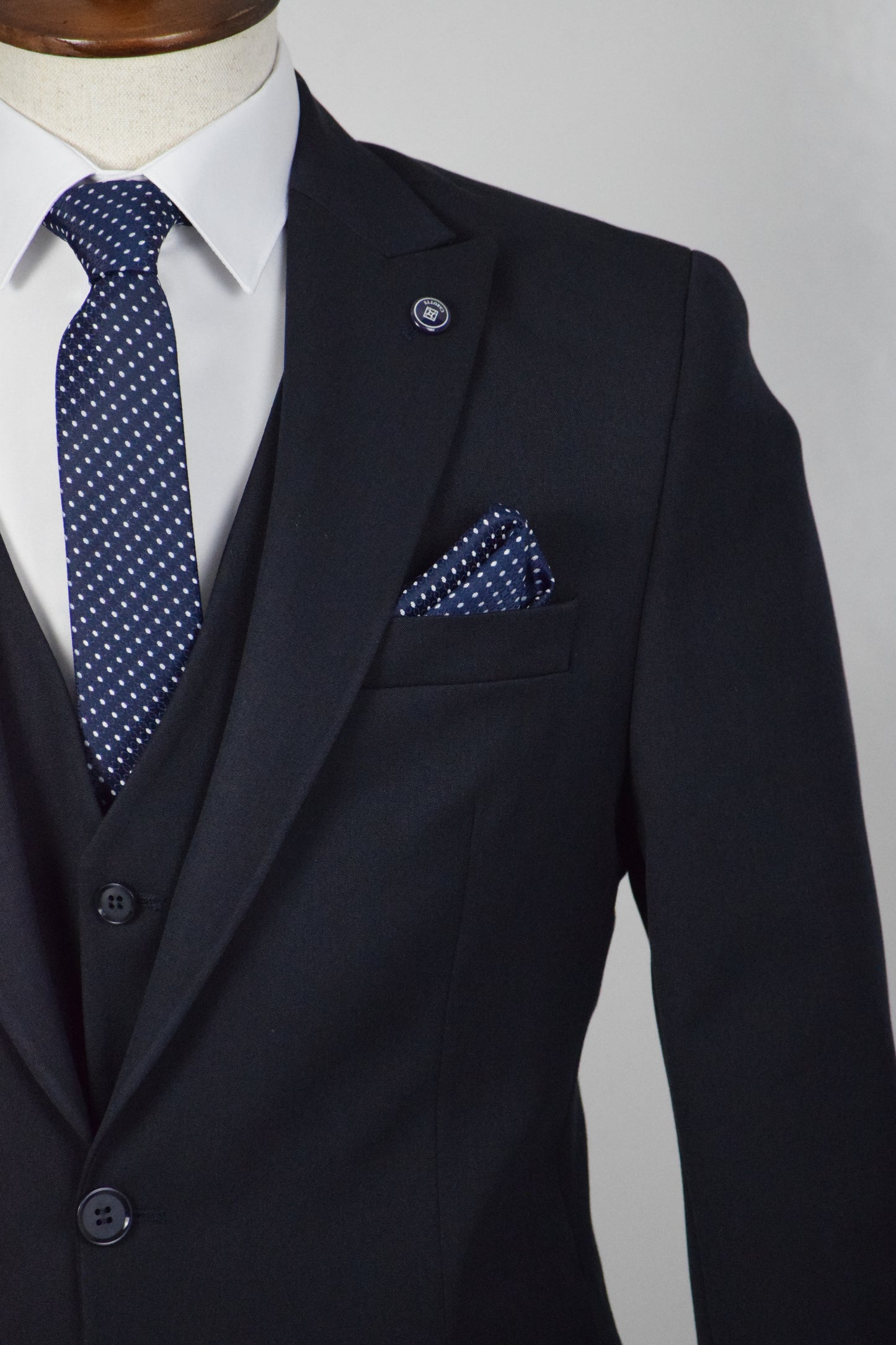 DÜZ YELEKLİ TAKIM - LACİVERT