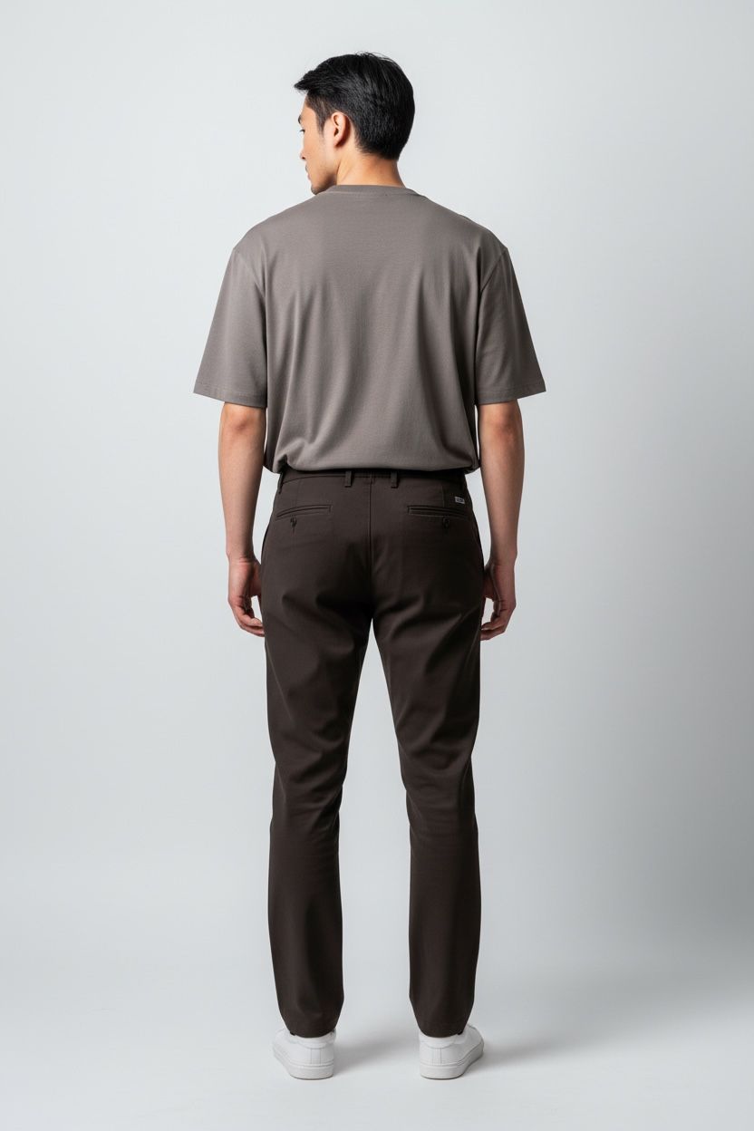 JOGGER KUMAŞ PANTOLON - KAHVERENGİ
