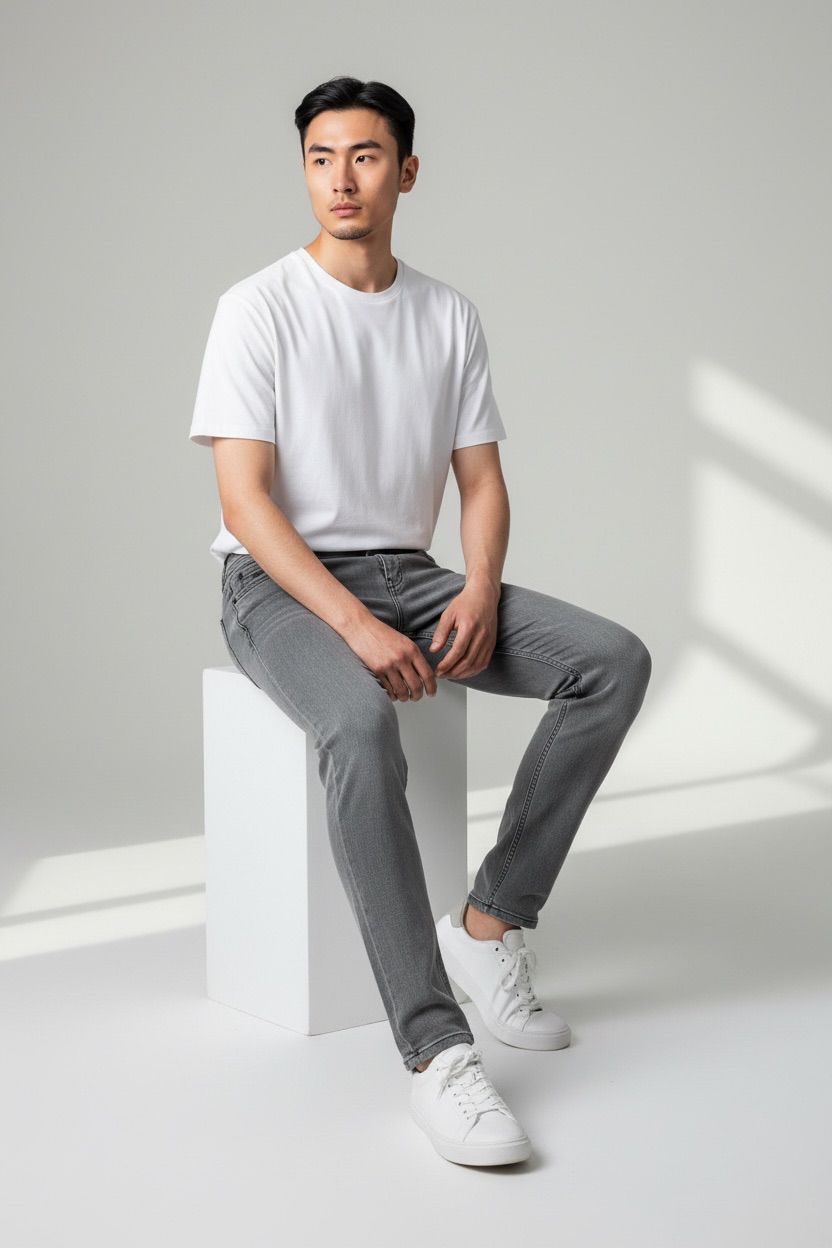 JEANS KOT PANTOLON - GRİ