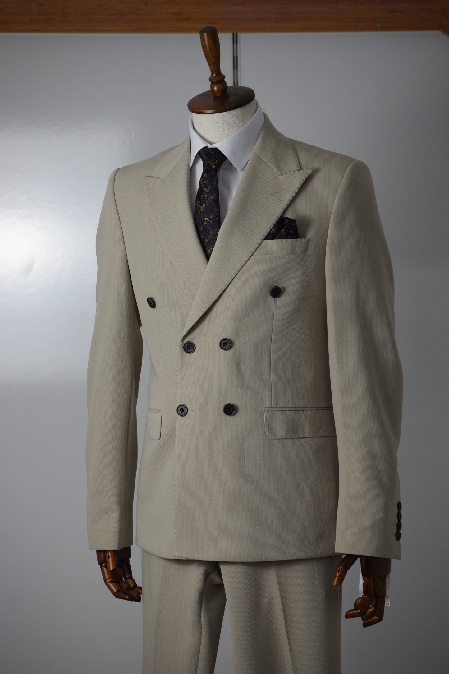 KRUVAZE TAKIM ELBİSE - BEJ