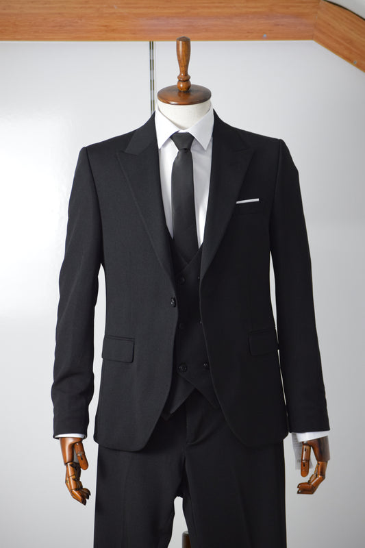 YELEKLİ TAKIM ELBİSE - SİYAH