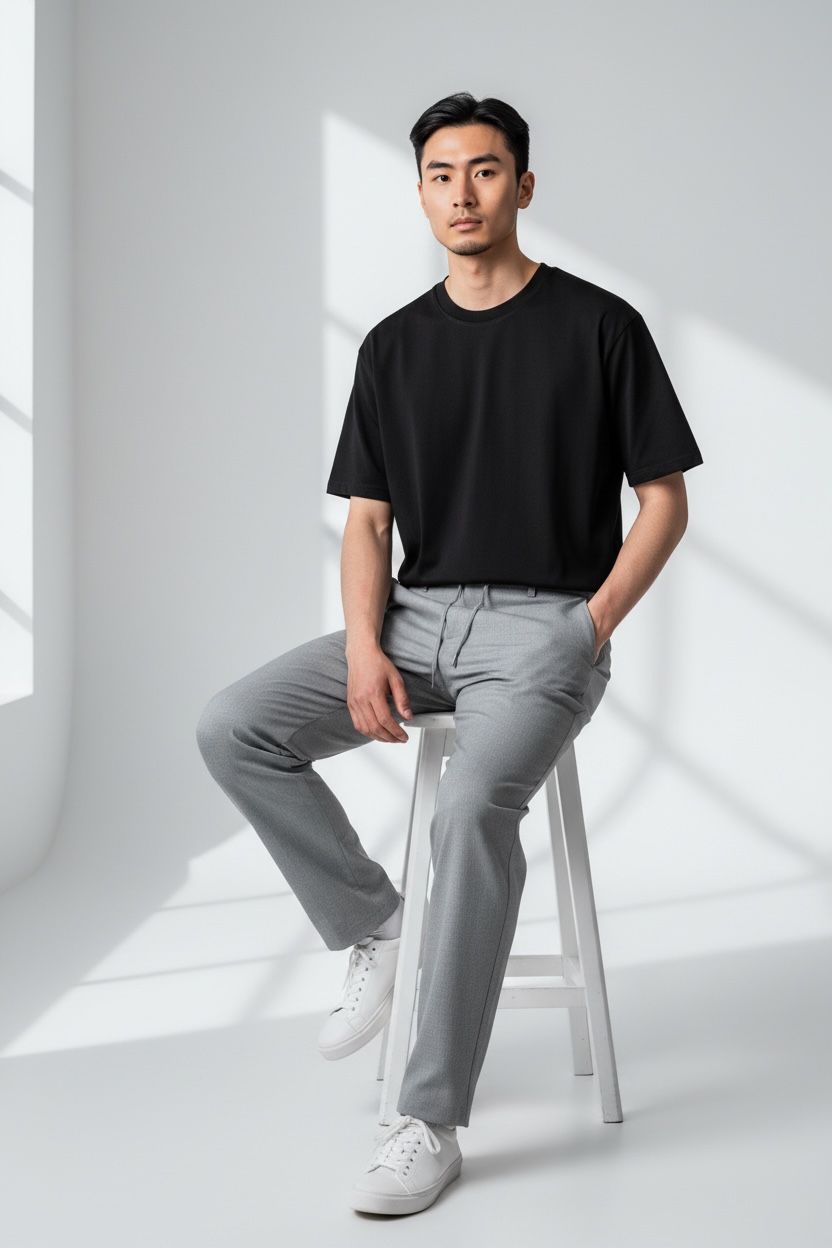 JOGGER KUMAŞ PANTOLON - GRİ