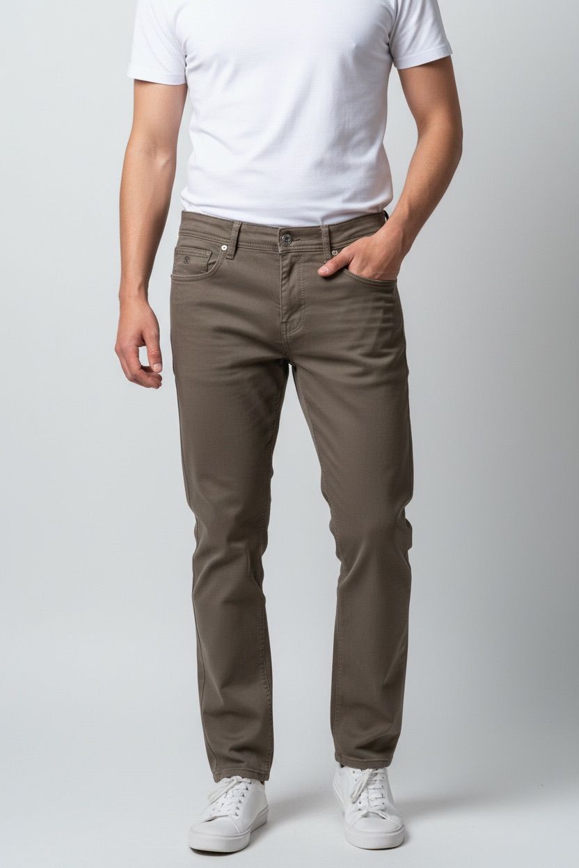 JEANS KOT PANTOLON - KAHVERENGİ