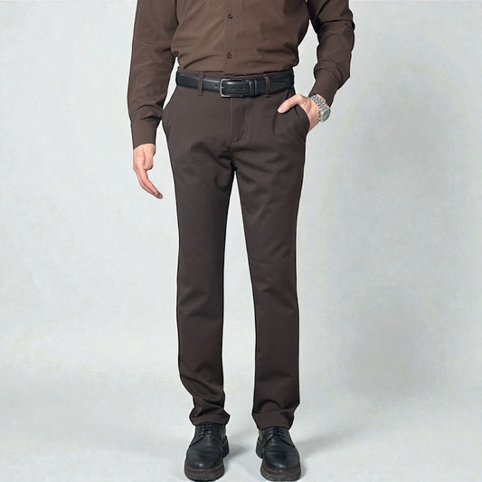 SLİMFİT KUMAŞ PANTOLON - KAHVE