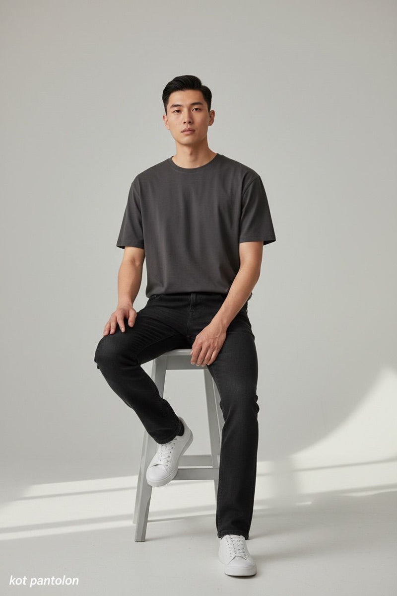 JEANS KOT PANTOLON - SİYAH