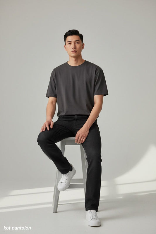 JEANS KOT PANTOLON - SİYAH