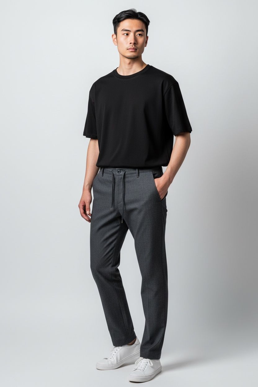 JOGGER KUMAŞ PANTOLON - ANTRASİT