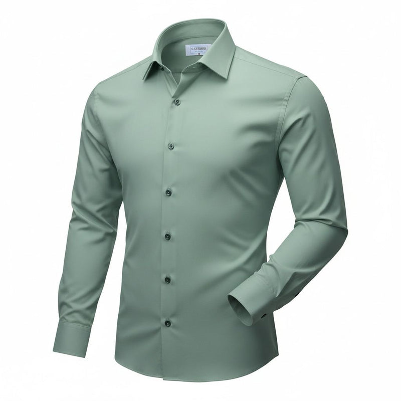 YEŞİL PAMUK SATEN GÖMLEK